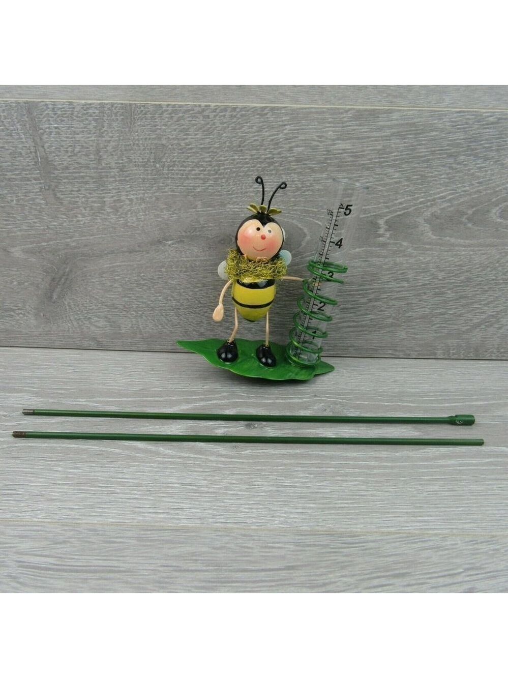 Yard Decor Garden Outdoor Bumblebee Rain Gauge - Picture 3 of 12